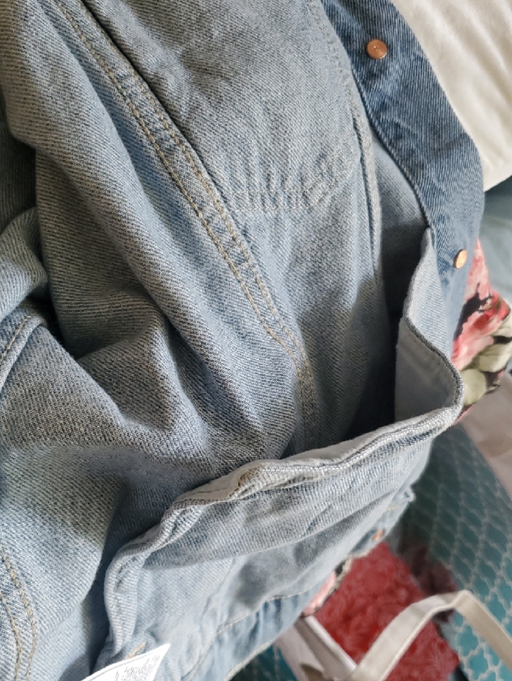 Old Navy Light Wash Blue Denim Jacket XXL - Picture 8 of 8